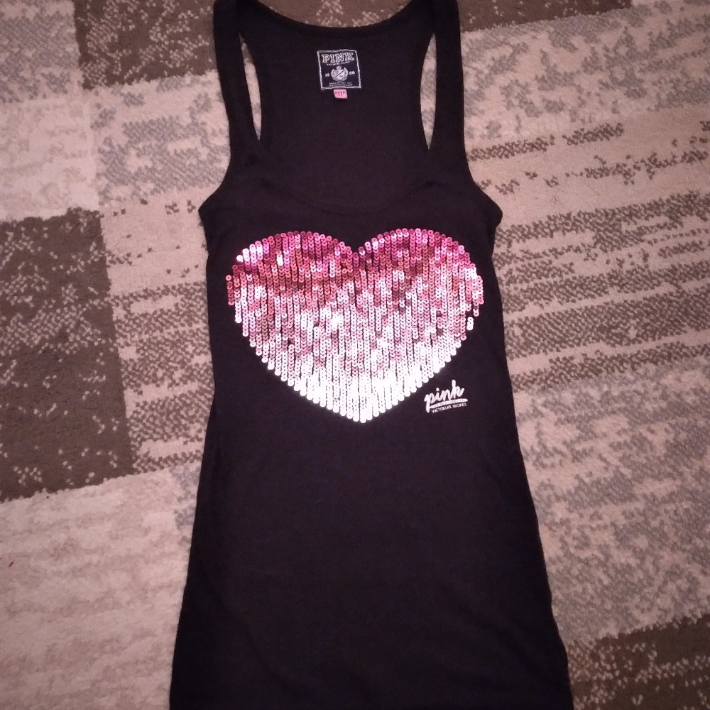 VS Pink bling tank XS